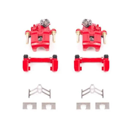 PowerStop Power Stop 92-01 Honda Prelude Rear Red Calipers w/Brackets - Pair