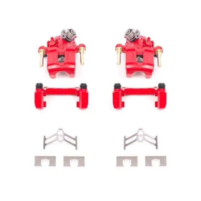 PowerStop Power Stop 92-01 Honda Prelude Rear Red Calipers w/Brackets - Pair