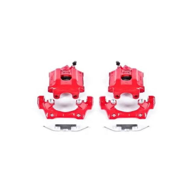 PowerStop Power Stop 92-98 BMW 318i Rear Red Calipers w/Brackets - Pair