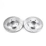 Power Stop 94-04 Ford Mustang Front Evolution Drilled & Slotted Rotors - Pair - Truck Automotive