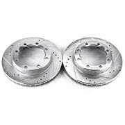 Power Stop 94-99 Chevrolet K1500 Suburban Front Evolution Drilled & Slotted Rotors - Pair - Truck Automotive