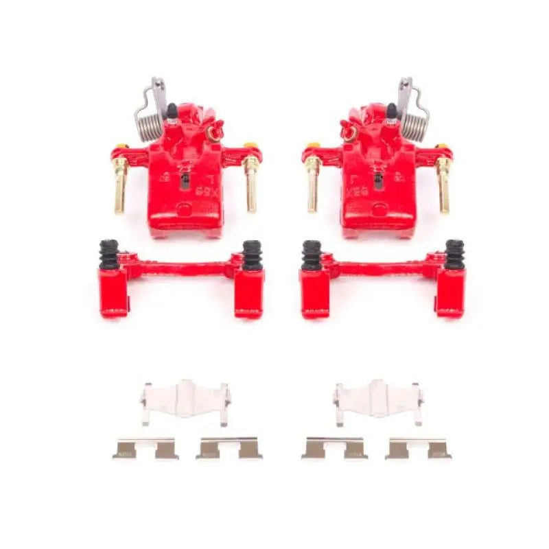 Power Stop 96-01 Infiniti I30 Rear Red Calipers w/Brackets - Pair - Truck & Automotive