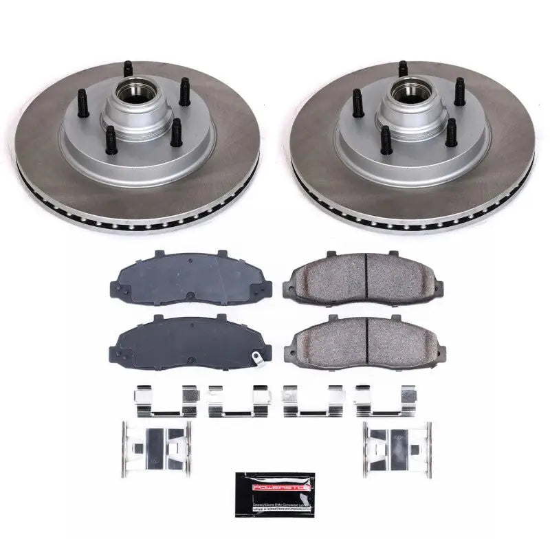 Power Stop 97-00 Ford F-150 Front Semi-Coated Rotor Kit - PowerStop