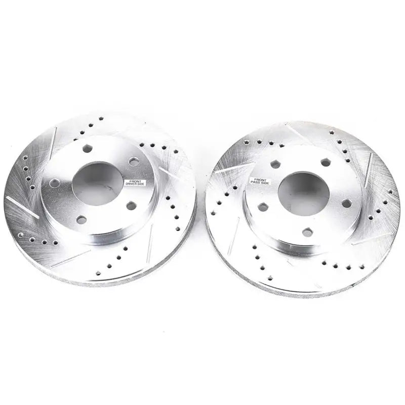 Power Stop 97-05 Chevrolet Blazer Front Evolution Drilled & Slotted Rotors - Pair - Truck Automotive