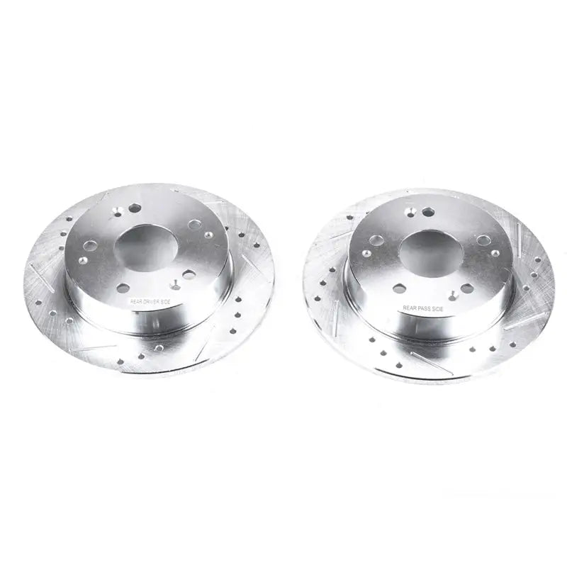 PowerStop JBR910XPR Power Stop 97-98 Acura Integra Rear Evolution Drilled & Slotted Rotors - Pair