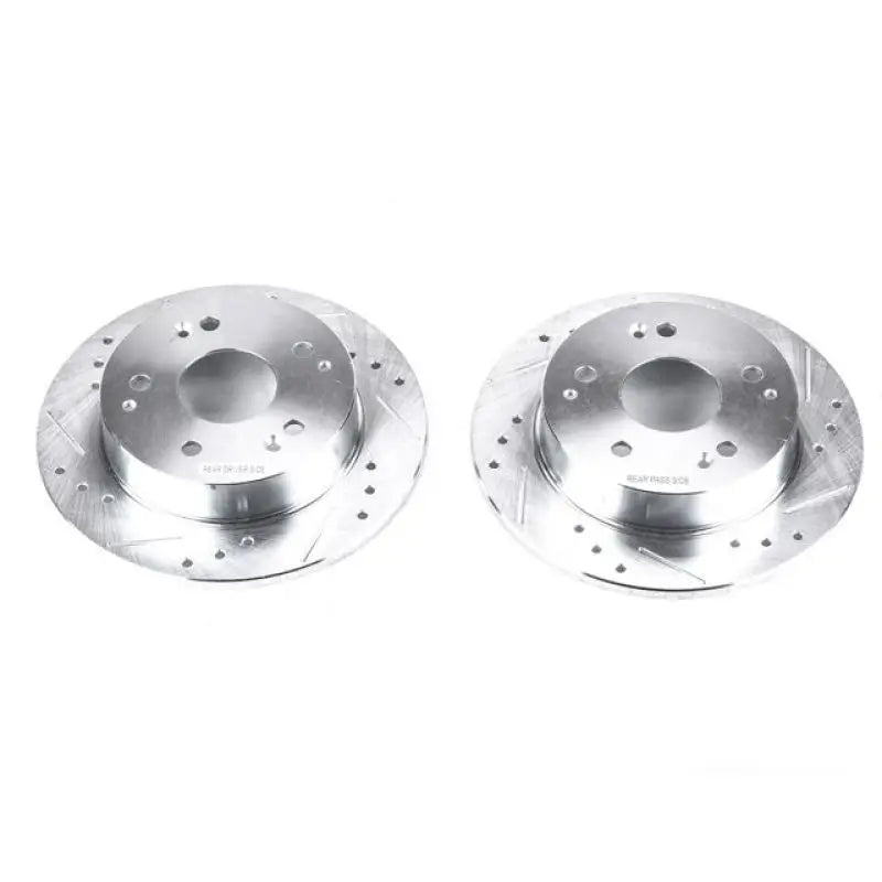 PowerStop JBR910XPR Power Stop 97-98 Acura Integra Rear Evolution Drilled & Slotted Rotors - Pair
