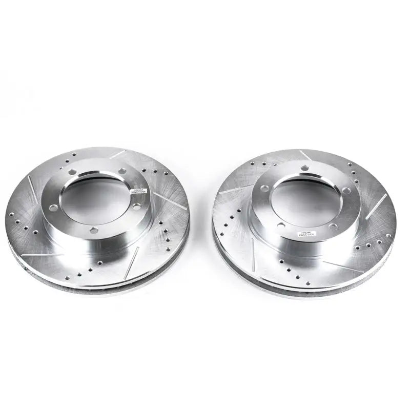 Power Stop 98-07 Lexus LX470 Front Evolution Drilled & Slotted Rotors - Pair - Truck Automotive