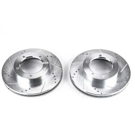 Power Stop 98-07 Lexus LX470 Front Evolution Drilled & Slotted Rotors - Pair - Truck Automotive