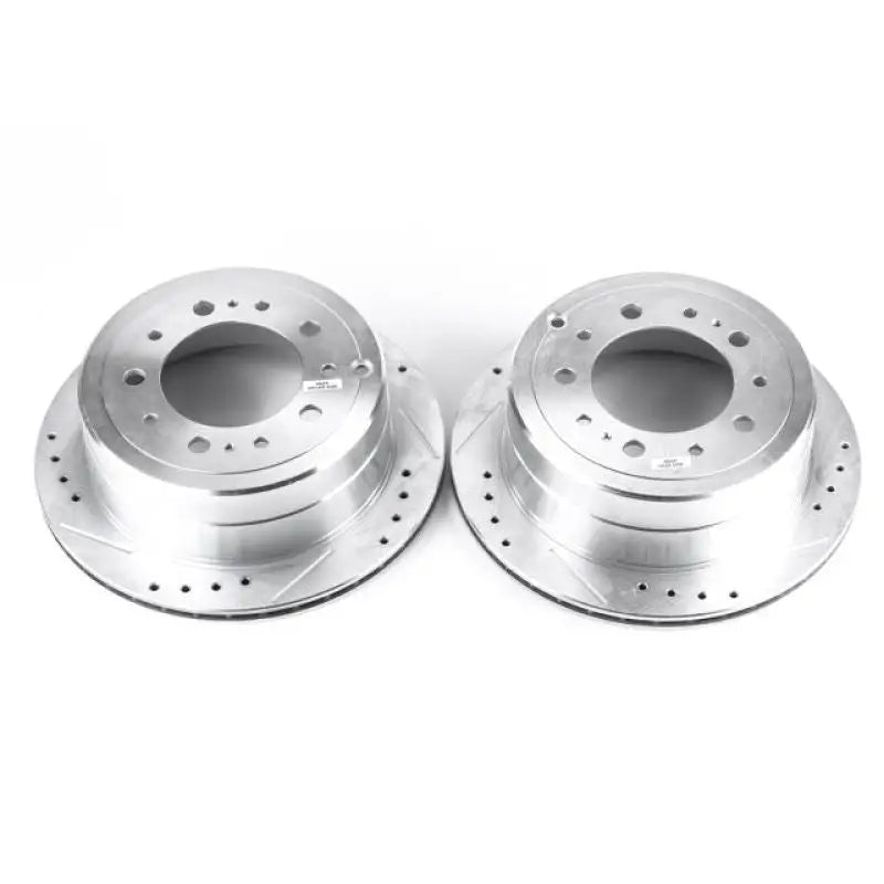Power Stop 98-07 Lexus LX470 Rear Evolution Drilled & Slotted Rotors - Pair - Truck Automotive