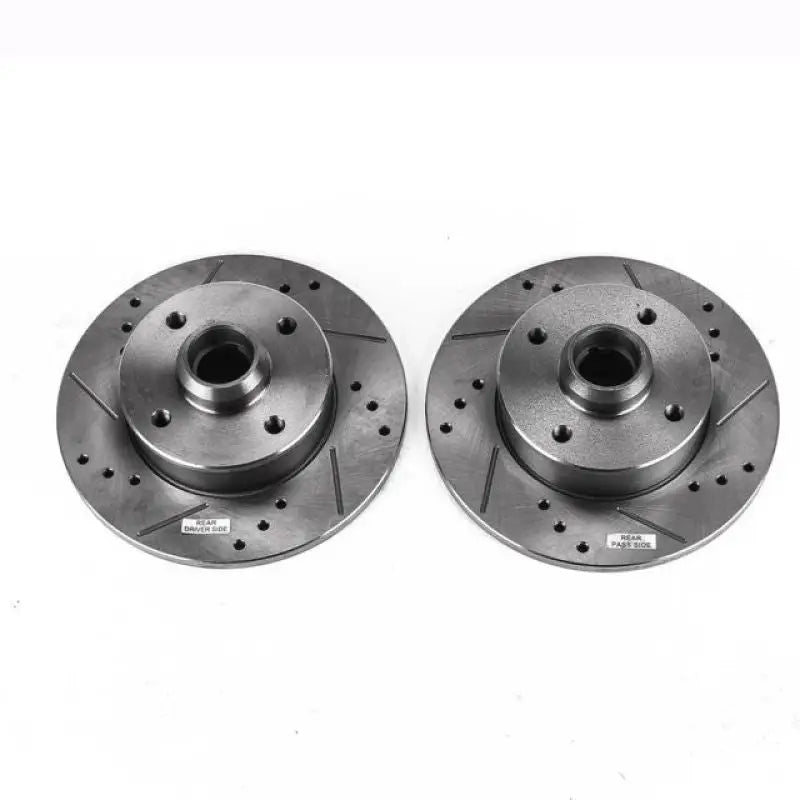 Power Stop 99-02 Volkswagen Cabrio Rear Evolution Drilled & Slotted Rotors - Pair - Truck Automotive