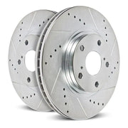 Power Stop Jeep Wrangler BBK Front Drilled & Slotted Rotor - Pair - Truck Automotive