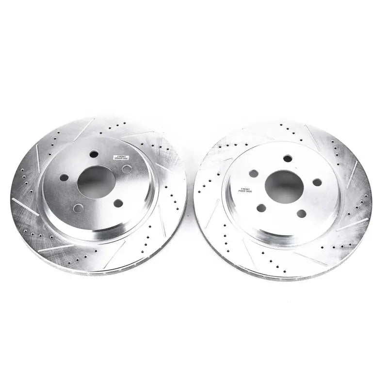 PowerStop AR8384XPR Power Stop Jeep Wrangler BBK Front Drilled & Slotted Rotor - Pair