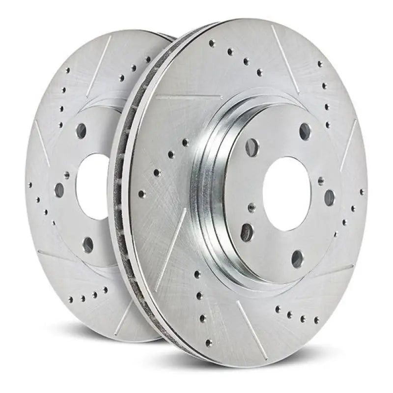 PowerStop AR8384XPR Power Stop Jeep Wrangler BBK Front Drilled & Slotted Rotor - Pair