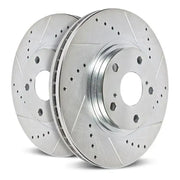 Power Stop Jeep Wrangler BBK Front Drilled & Slotted Rotor - Pair - Truck Automotive