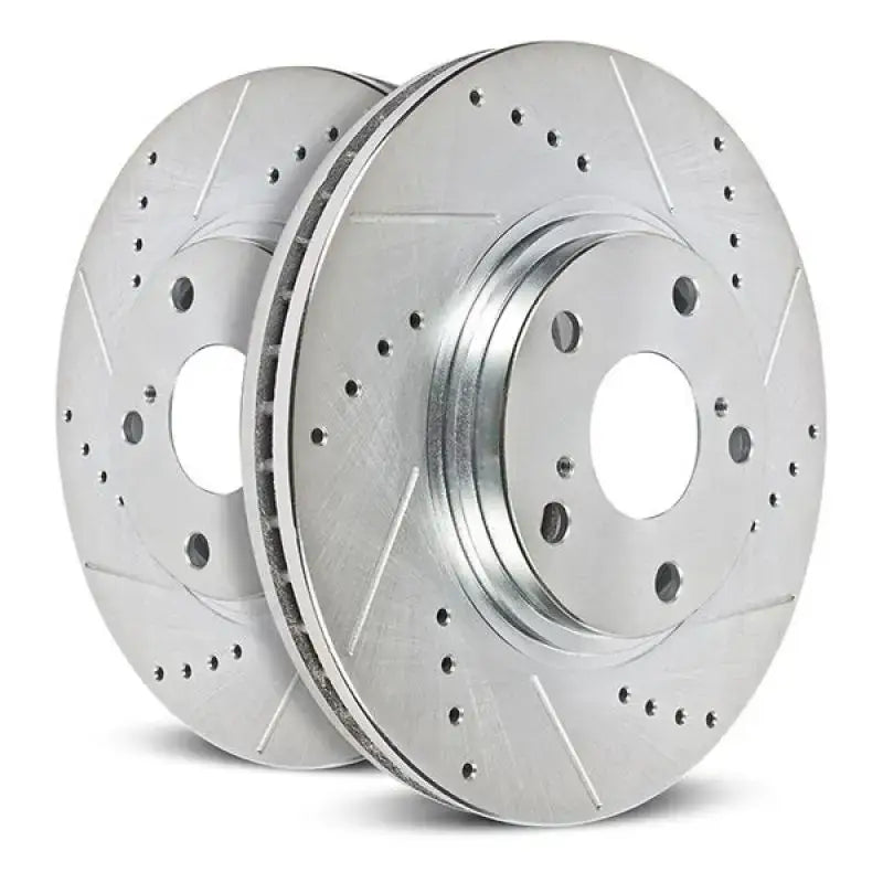 Power Stop Jeep Wrangler BBK Rear Drilled & Slotted Rotor - Pair - Truck Automotive