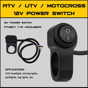 Power Switch Mount W/Cable 22mm Mount 18in Power Cable - PATHFINDER