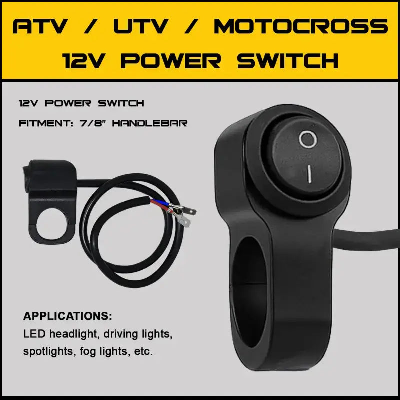Power Switch Mount W/Cable 22mm Mount 18in Power Cable - PATHFINDER