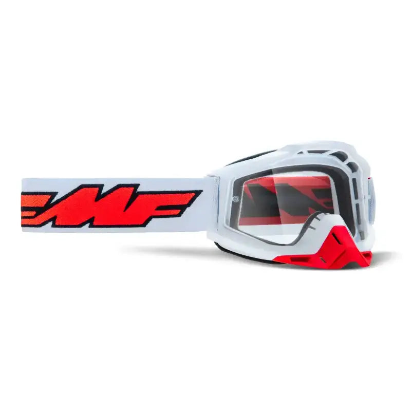 F-50036-00004 FMF VISION Powerbomb Goggle Rocket White Clear Lens