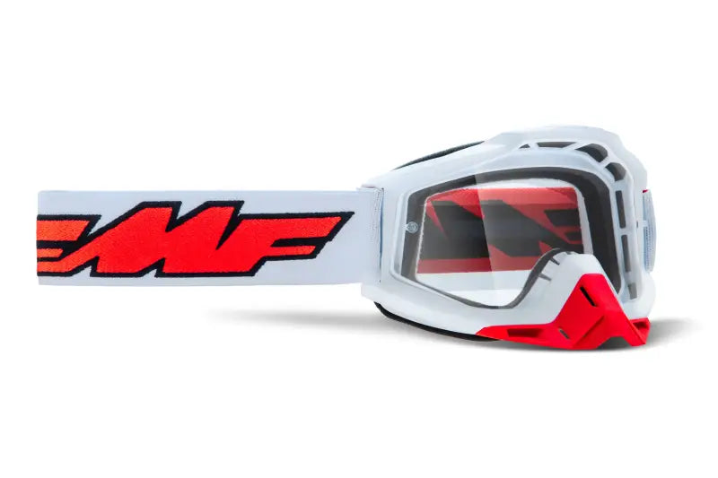 F-50036-00004 FMF VISION Powerbomb Goggle Rocket White Clear Lens