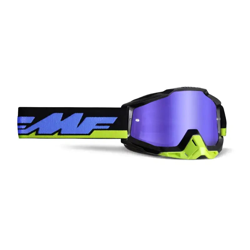 F-50037-00008 FMF VISION Powerbomb Goggle Talledega Mirror Blue Lens
