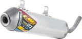 Motorcycle exhaust silencer with polished end cap for enhanced power delivery in RV & truck parts