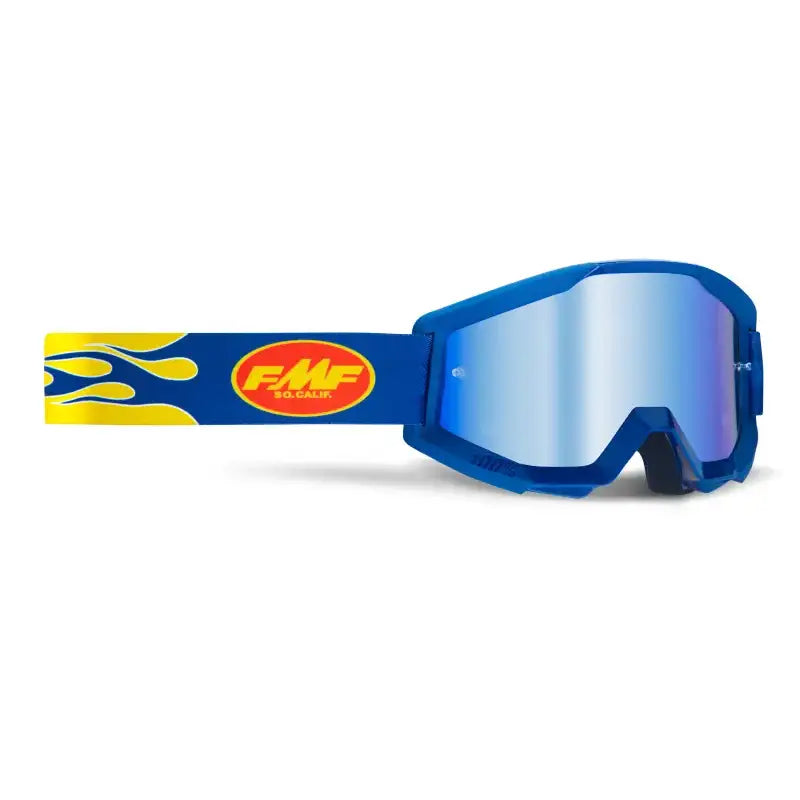 F-50051-00007 FMF VISION Powercore Goggle Flame Navy Mirror Blue Lens