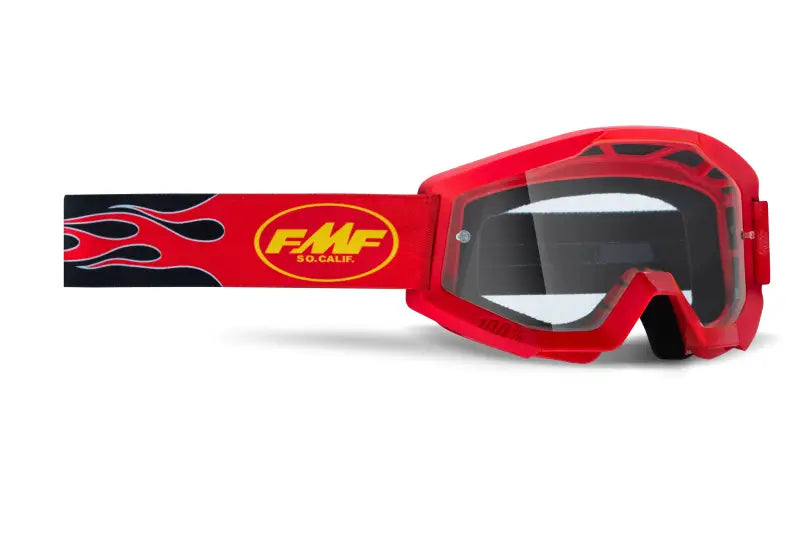 F-50050-00008 FMF VISION Powercore Goggle Flame Red Clear Lens