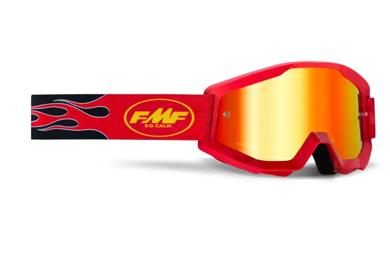 F-50051-00008 FMF VISION Powercore Goggle Flame Red Mirror Red Lens