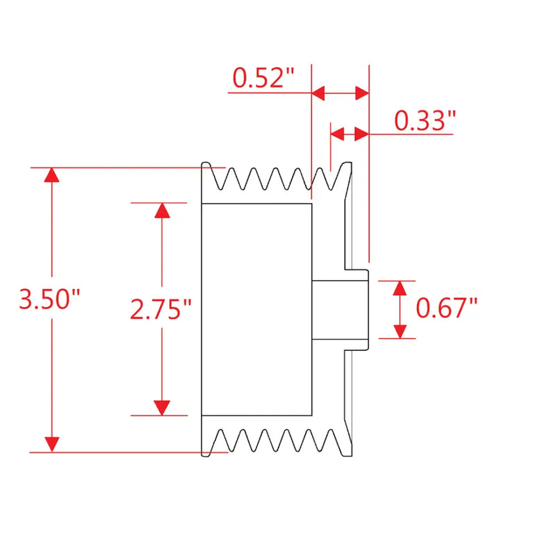 Powermaster 196-35 Alternator Pulley