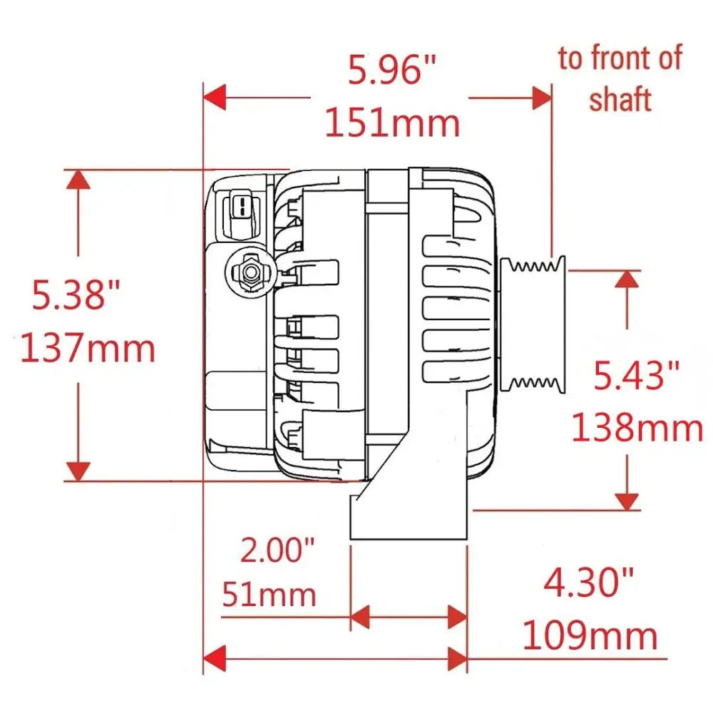 Powermaster Great For LS Swaps Alternator/ Generator 834009-4 - Chrome Alt GM 180A Grv Hpr 4-PIN