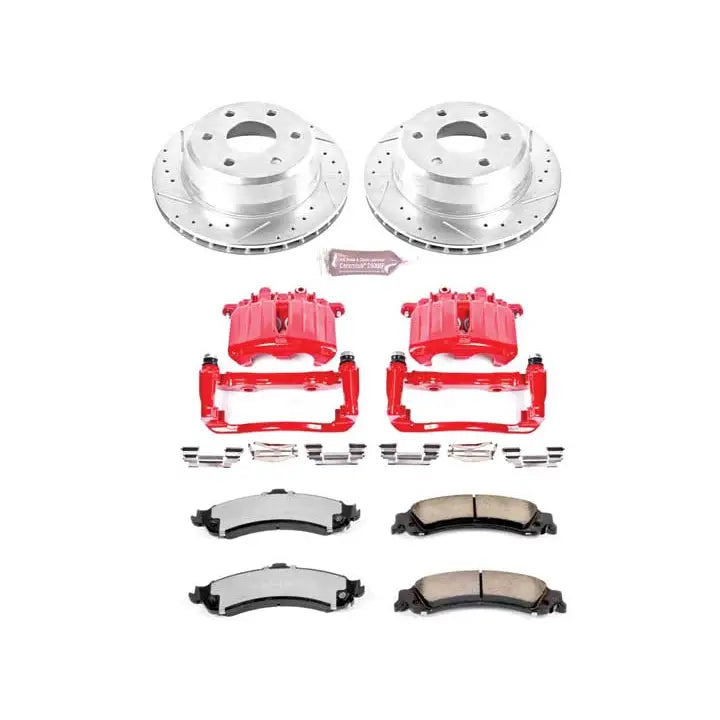 Powerstop KC2046-36 Disc Brake PAD Caliper AND Rotor KIT