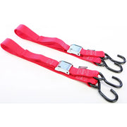 Powertye 2" Fat Straps Straps/Tie-Downs 28621 - Red TIE-Down Cam S-Hook 1.5 X5.5 Pair