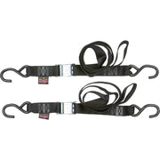 Powertye 2" Fat Straps Straps/Tie-Downs 28622 - Black TIE-Down Cam S-Hook 1.5 X5.5 Pair