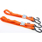 Powertye 2" Fat Straps Straps/Tie-Downs 28629 - Orange TIE-Down Cam S-Hook 1.5 X5.5 Pair