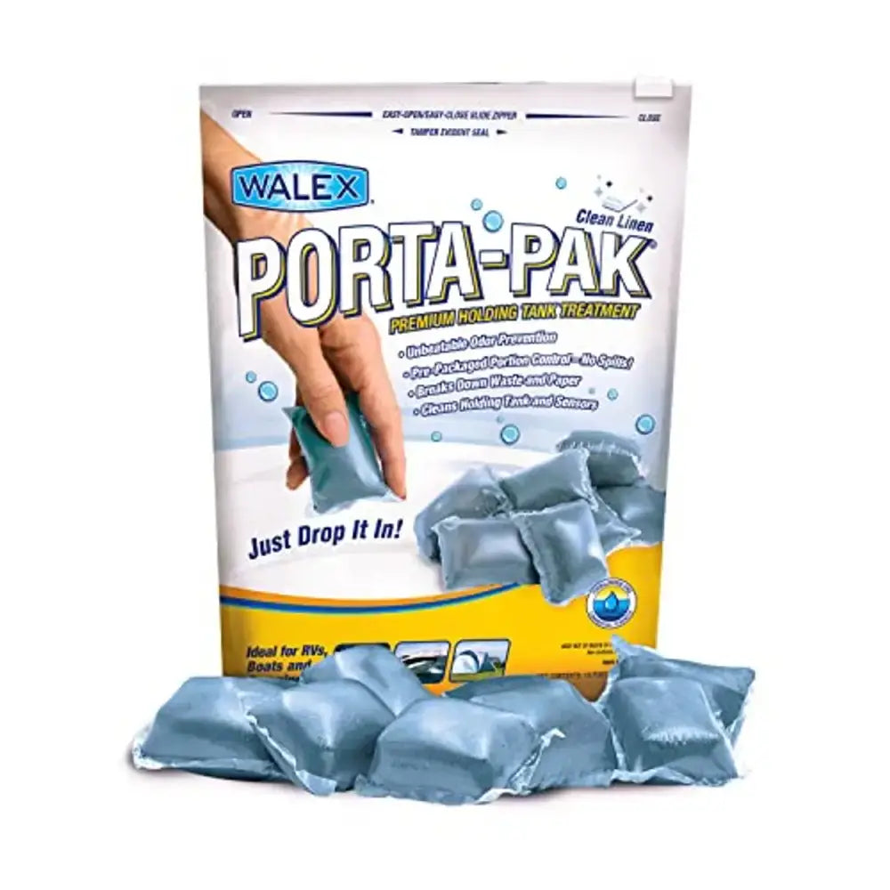 PPRV10CLEAN Walex Porta-Pak Clean Linen, ideal for RVs, marine, and off-road use; ensures freshness with long-lasting deodorizing. Compact and portable, perfect for truck accessories and RV parts. Plumbing, RV Sanitation Sewer Hoses waste valves holding tanks, AVADA - Best Sellers, Must Haves