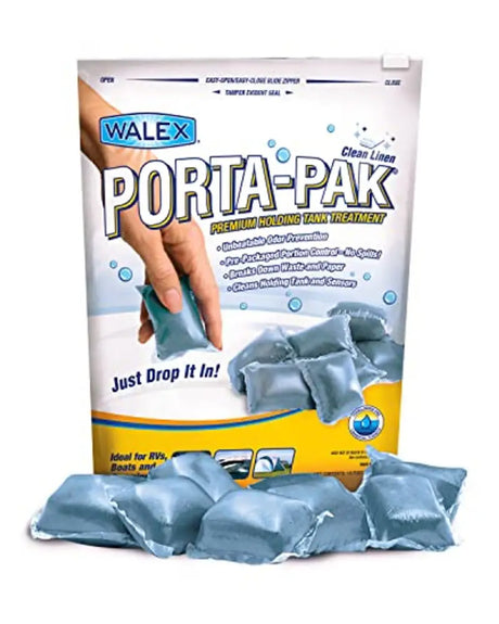 PPRV10CLEAN Walex Porta-Pak Clean Linen, ideal for RVs, marine, and off-road use; ensures freshness with long-lasting deodorizing. Compact and portable, perfect for truck accessories and RV parts. Plumbing, RV Sanitation Sewer Hoses waste valves holding tanks, AVADA - Best Sellers, Must Haves