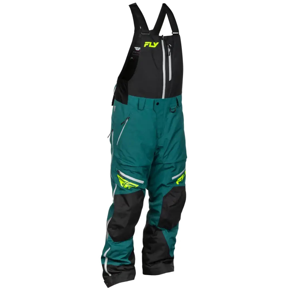 Incline Bib Teal/Black Xl Tall - FLY RACING