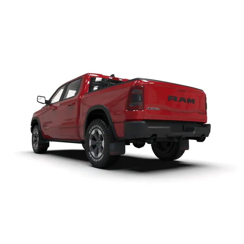 Rally Armor 19-24 Dodge Ram 1500 Rebel Black UR Mud Flap w/Metallic Black Logo - Rally Armor