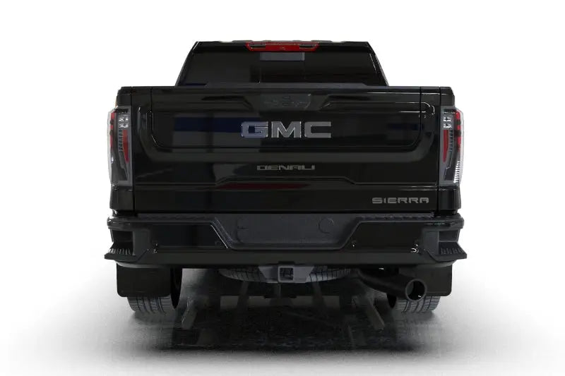 Rally Armor 20-24 GMC Sierra 2500/3500 HD Denali Black Mud Flap w/White Logo - Rally Armor