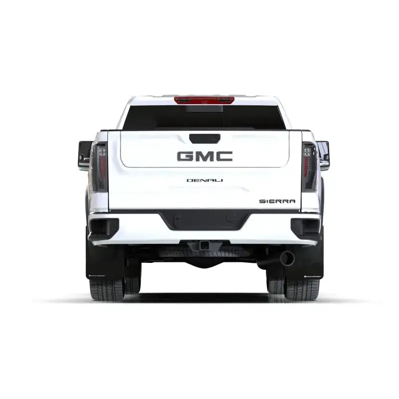 Rally Armor 20-24 GMC Sierra 2500/3500 HD Denali Black Mud Flap w/Metallic Black Logo - Rally Armor