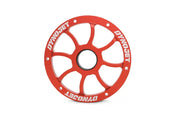 Red metal pressure plate with spokes from the Pressure Plate Kit for your clutch repair
