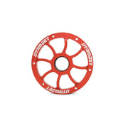 Red metal pressure plate with spokes from the Pressure Plate Kit for your clutch repair