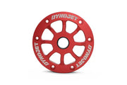 Red circular Dynojet cover for pressure plate kit naturally aspirated setup