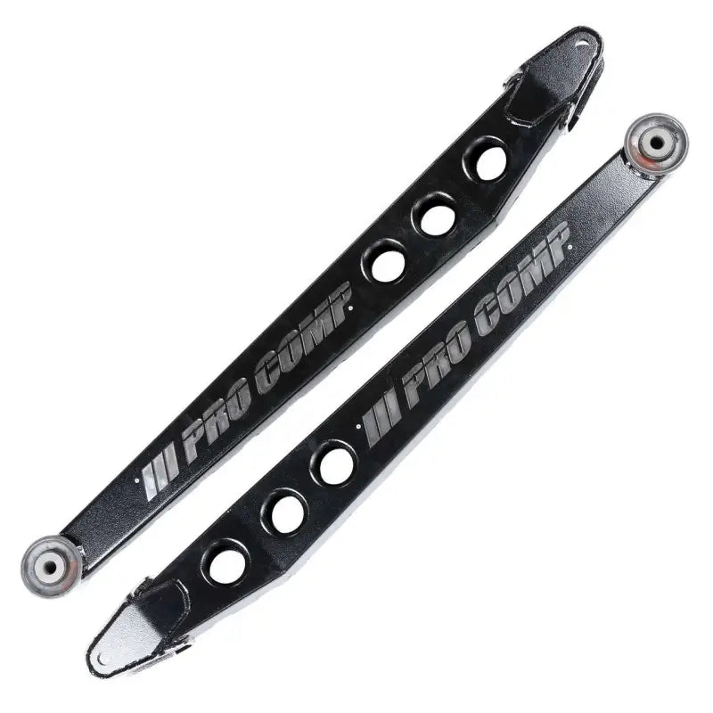 Pro Comp black suspension arms with silver hardware for Ford Super Duty