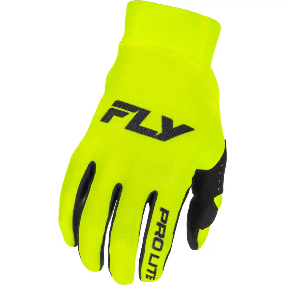 Pro Lite Gloves Hi Vis/Black Lg - FLY RACING