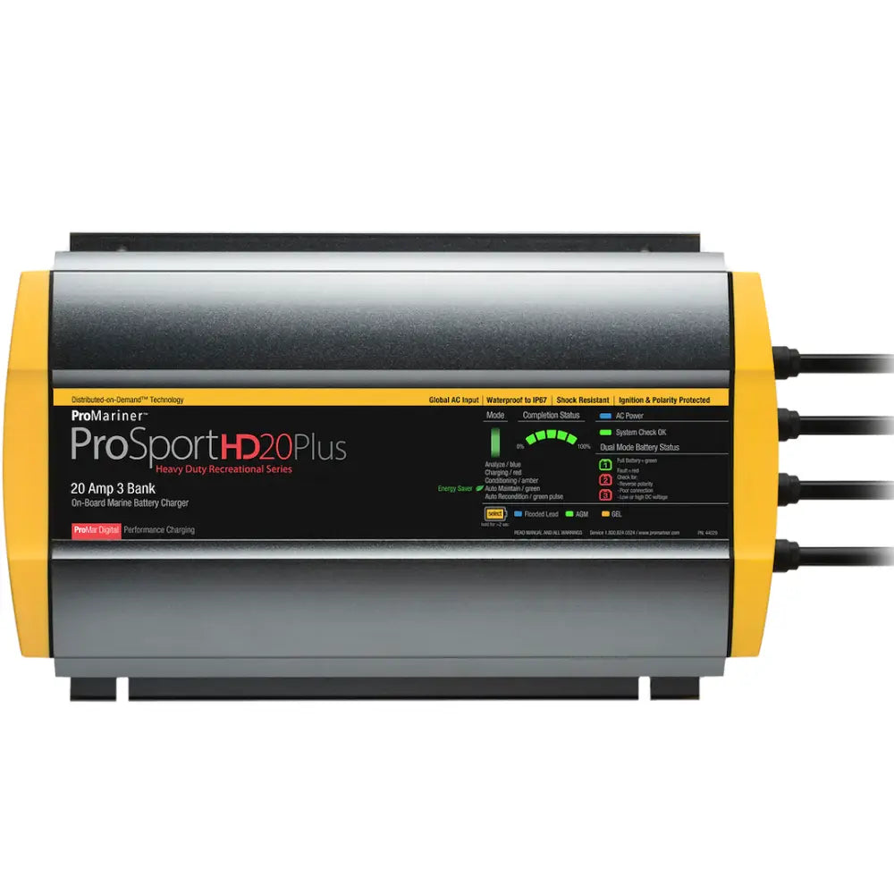 PRO Mariner Distributed-On-Demand Technology Battery Charger 44029 - Prosport HD 20 Triple
