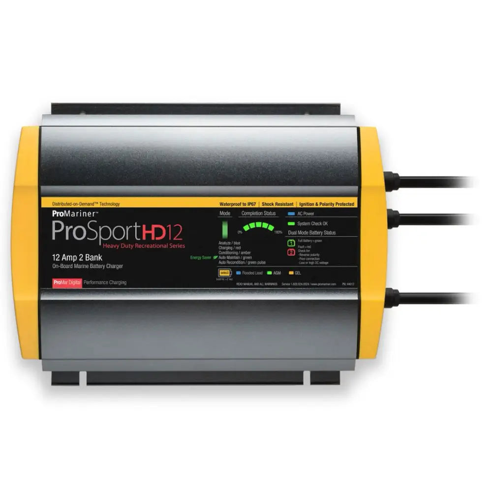 PRO Mariner Lightweight Design Battery Charger 44012 - Prosport HD 12 Amp 2-Opmarine BC