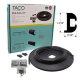 V11-0809BBK70-2 Taco Metals Flexible Rub Rail Kit Black W/ Bla