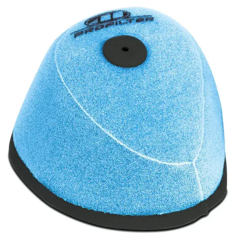 Blue foam air filter with black rubber base for Kawasaki KXF250F KX450F bikes