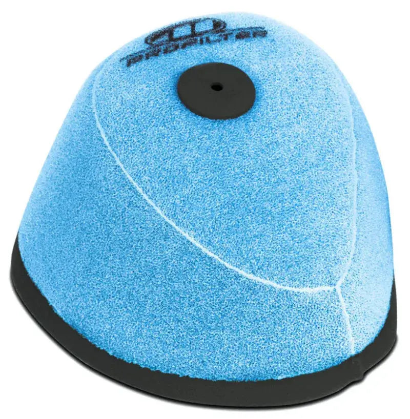 Blue foam air filter with black rubber base for Kawasaki KXF250F KX450F bikes